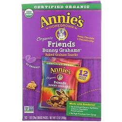 Annie Organic Friends Bunny Graham Snacks Chocolate Chip Chocolate