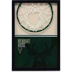 Open Road Brands NBA Milwaukee Bucks Print-On Glass Wall Sign