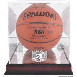 Toronto Raptors Mahogany Team Logo Basketball Display Case with Mirrored Back