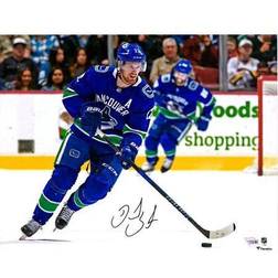 Daniel Sedin Vancouver Canucks Autographed x Blue Jersey Skating Photograph