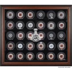 Washington Capitals 2018 Stanley Cup Champions Brown Framed 30-Puck Logo Display Case