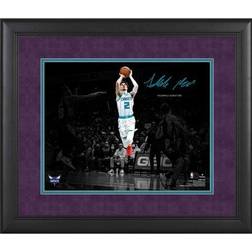 LaMelo Ball Charlotte Hornets Facsimile Signature Framed x Spotlight Photograph