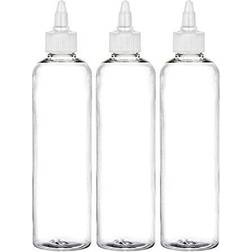 Crystal 8oz clear squeeze empty twist top applicator bottles bpa-free refillable
