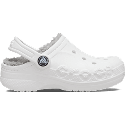 Crocs Kid's Baya Lined Clog - White/Light Grey