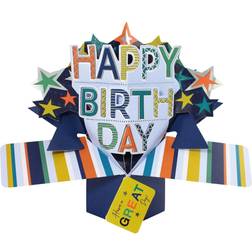 Second Nature ‘Happy Birthday’ Stars Pop Up Card