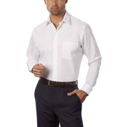 Van Heusen Men's Athletic Fit Poplin Dress Shirt - White