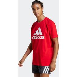 Adidas Essentials Cotton T-Shirt with Logo Print