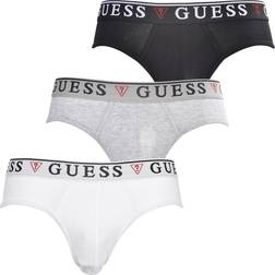 Guess 3-Pack Classic Logo Briefs, Black/White/Grey