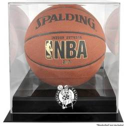 Boston Celtics Blackbase Team Logo Basketball Display Case with Mirrored Back