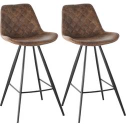 Homcom Set Of 2 Vintage Bar Stool 2pcs