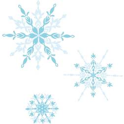 Sizzix Floating Snowflakes Layered Stamp Set 6 Pieces