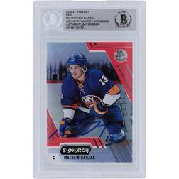 Upper Deck Mathew Barzal New York Islanders Autographed 2020-21 Synergy Red #55 Fanatics Witnessed Authenticated Card