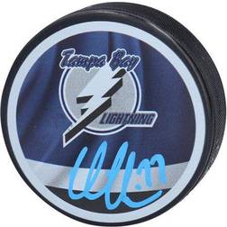 Victor Hedman Tampa Bay Lightning Autographed Reverse Retro Logo Hockey Puck