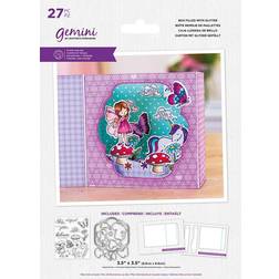 Gemini box filled with glitter stamp and die set