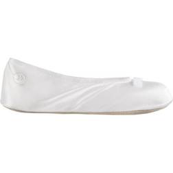 Isotoner Satin Ballerina - White