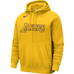 Nike Men's Los Angeles Lakers Yellow Courtside Fleece Pullover Hoodie