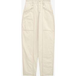 Isabel Marant Fanny barrel-leg jeans white