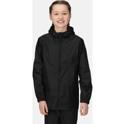 Regatta Professional Kids Lightweight Packaway Waterproof Jacket Black, 32"