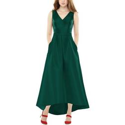 Alfred Sung High Low Gown - Hunter Green