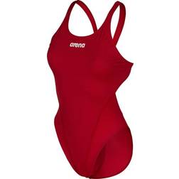 Arena Solid Swim Tech Team Damen-Badeanzug Einteilig, Schnelltrocknender Damenbadeanzug, Sportlicher Badeanzug aus MaxLife Eco Fabric mit Maximaler Chlorbeständigkeit und UPF UV-Schutz