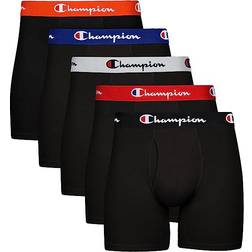 Champion Men's Cotton Stretch Boxer Briefs 5-pack - Black