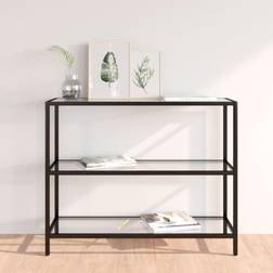 vidaXL Shelf Tempered Glass Console Table