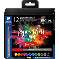 Staedtler Brush Pen Pigment Basic 12 Stk/Ass Fjernlager, 5-6 dages levering