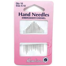 Hemline hand sewing needles: embroidery/crewel: all sizes