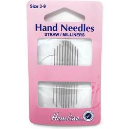 Hemline hand sewing needles: straw/milliner: size 3-9
