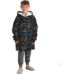 Dreamscene Game Remote Hoodie Blanket Soft Fleece Oversized Kids Throw