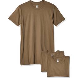 Soffe Men's Pack 100% Cotton Military Tee, Tan