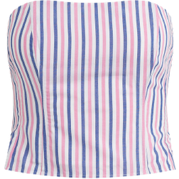 Favorite Daughter Women's The Lanai Top - Blue/Pink Pinstripe