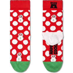 Happy Socks Rote Kinder Snowman Crew