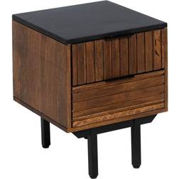 BigBuy Home Nightstand ABNER Brown Iron Mango wood Bedside Table