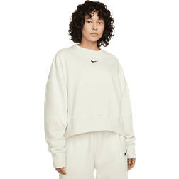 Nike Phoenix Over-Oversized Crewneck Sweatshirt, Off White, 2Xl, Women