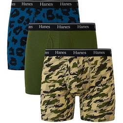 Hanes Originals Boxer Briefs 3-pack - Teal/Olive/Camo