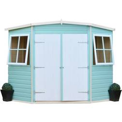 Shire 7' Premium Pressure Treated Wooden Corner Shed 2.07m 2.16m (Building Area )