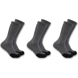 Carhartt Force Midweight Logo Crew Sock 3-Pack Carbon Heather