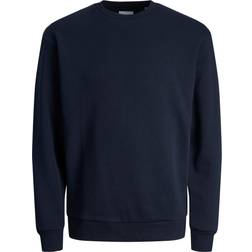 Jack & Jones Plain Crew Neck Sweatshirt - Blue/Navy Blazer