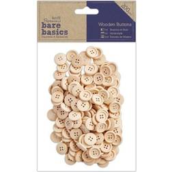 Papermania Bare Basics Wooden Buttons 200pcs