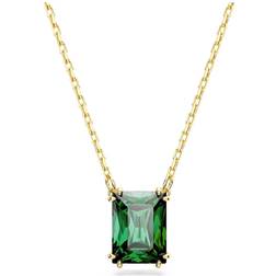 Swarovski Matrix Green Gold-tone Plated Rectangular Cut Pendant 5677141