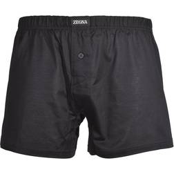 Ermenegildo Zegna Black Button-Fly Boxers 001 BLACK