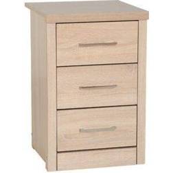 SECONIQUE Lisbon Light Oak Bedside Table 40x40cm