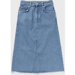 Ganni Organic Denim Midi Skirt 40/UK