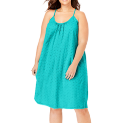 Breezy Eyelet Short Nightgown - Aquamarine