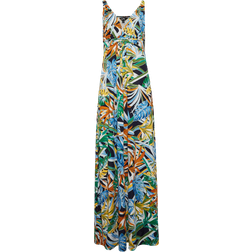 LTS Palm Leaf Print Maxi Dress - Green