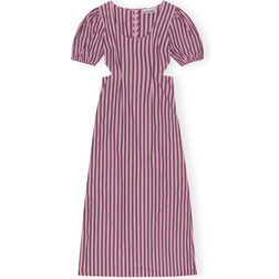 Ganni Striped Cutout Dress - Bonbon