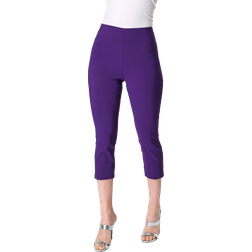 Roman Cropped Stretch Trouser - Purple