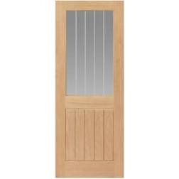 JB Kind Oak Suffolk Glazed Half Interior Door (x)