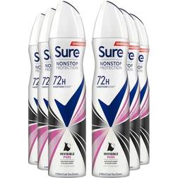 Sure Women Antiperspirant 72H Nonstop Protection Invisible Deodorant 250Ml, 6 Pack